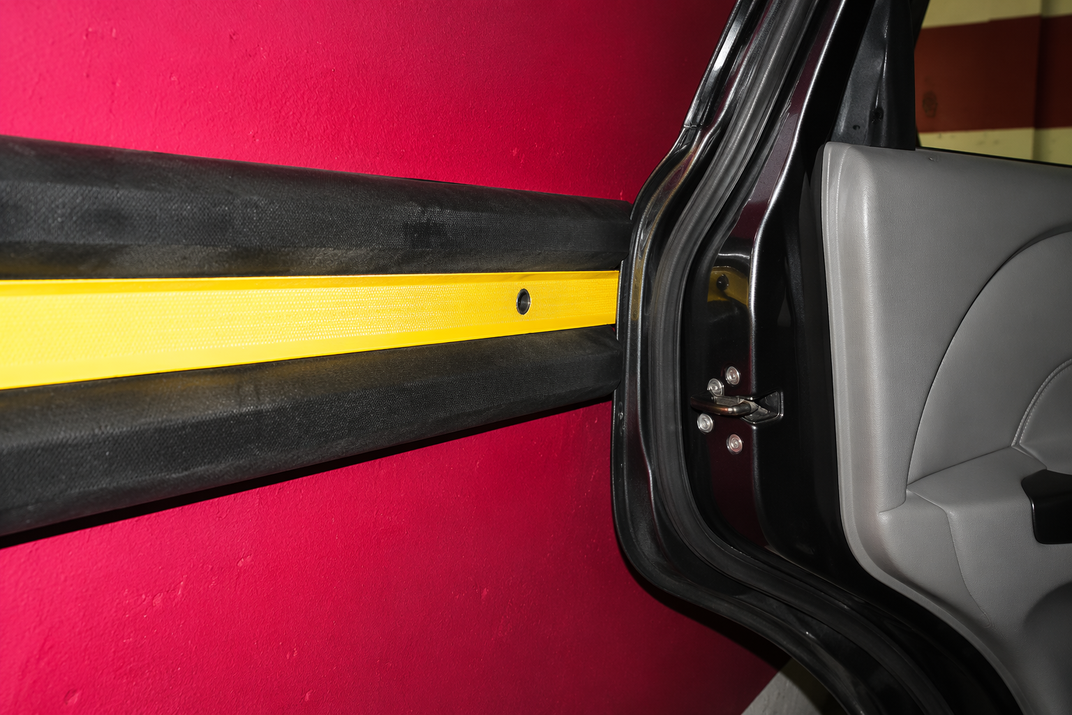 Rubber door guards and wall protectors for parking garages in Houston TX